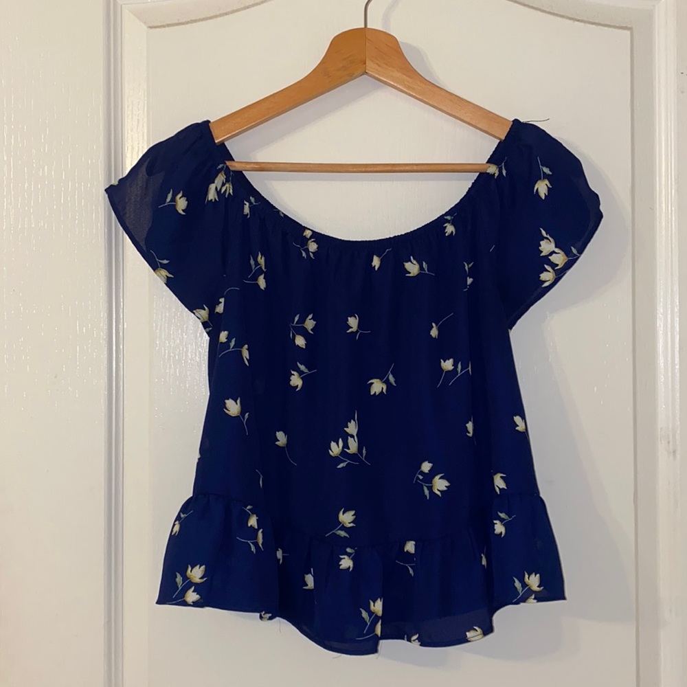 Navy Blue Summer Blouse